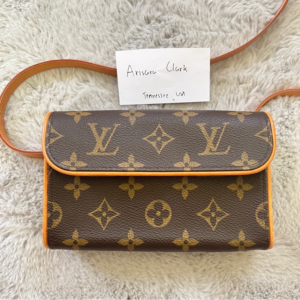 SOLD!! Louis Vuitton Monogram Pochette Florentine belt bag